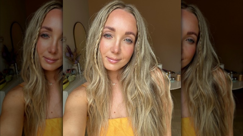 Woman with flowy summer braids