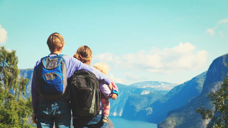 Baby with parents in Norway