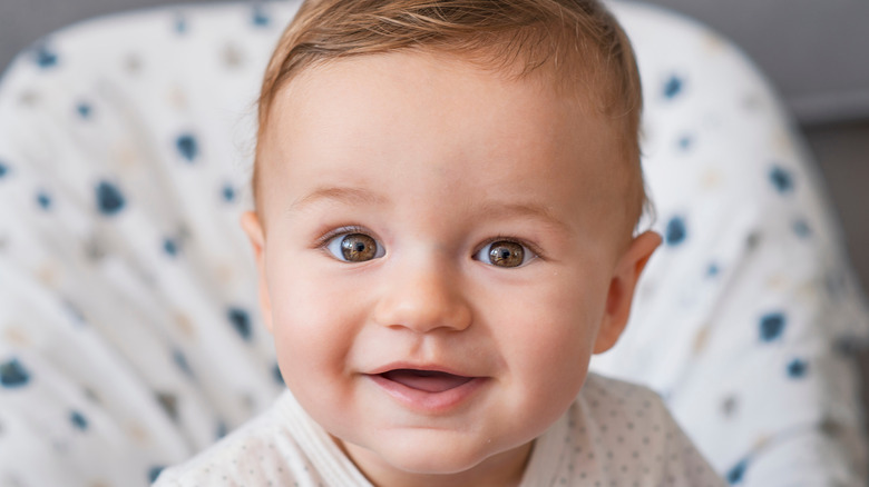 Smiling baby boy