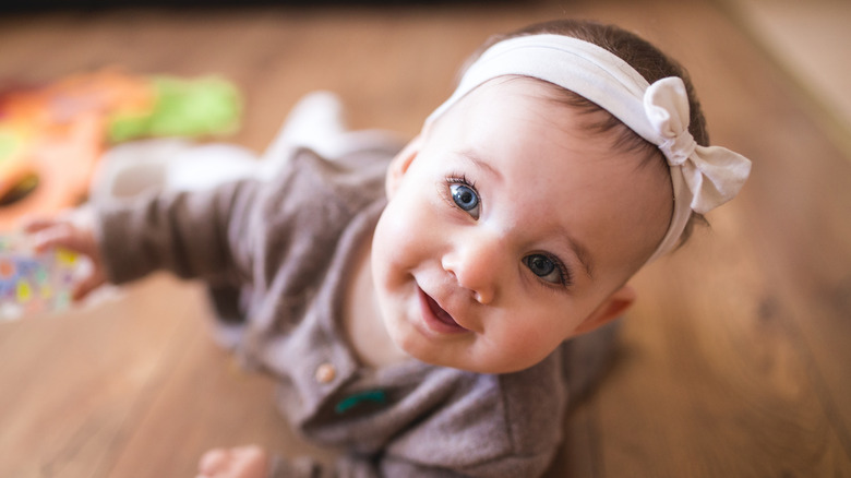 Baby girl with a headband