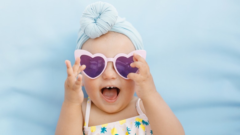 Baby girl in sunglasses