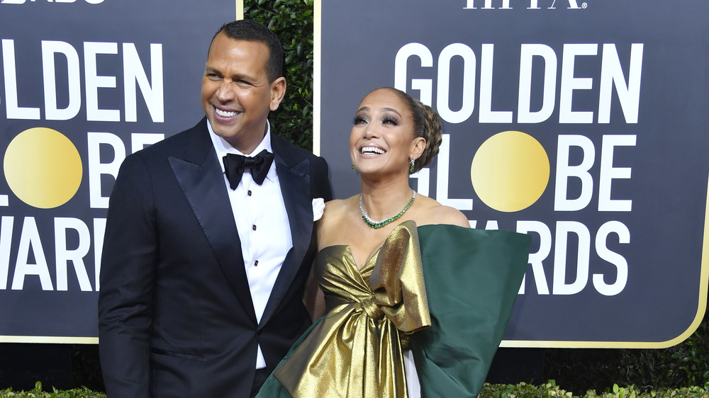 Alex Rodriguez and Jennifer Lopez on red carpet