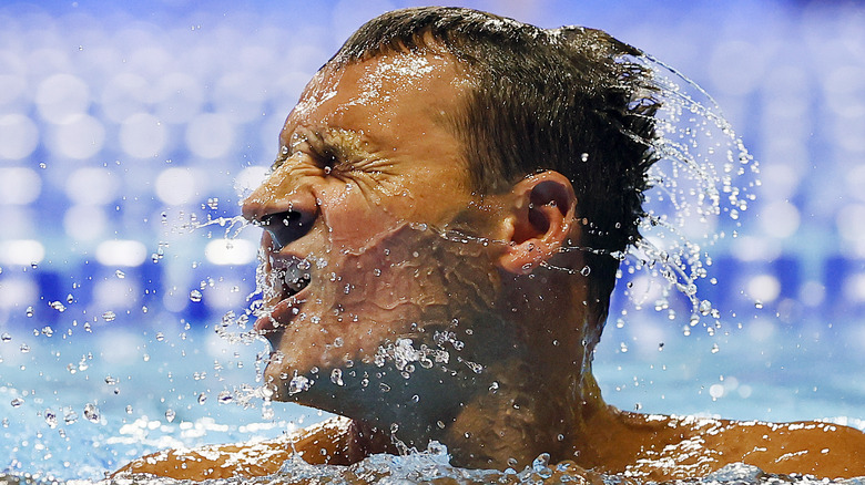 Ryan Lochte in the pool