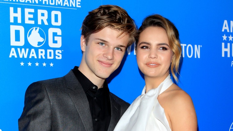 Alex Lange and Bailee Madison grinning