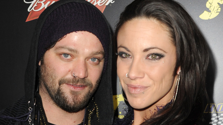 Bam Margera and Nicole Boyd smiling 