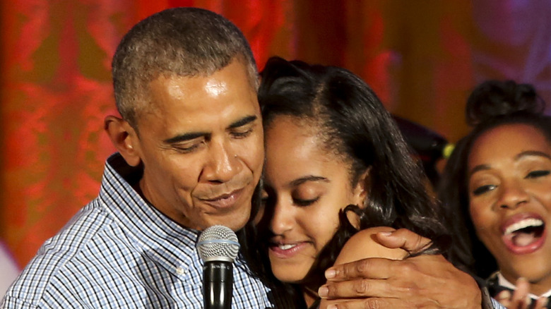 Barack Obama with malia