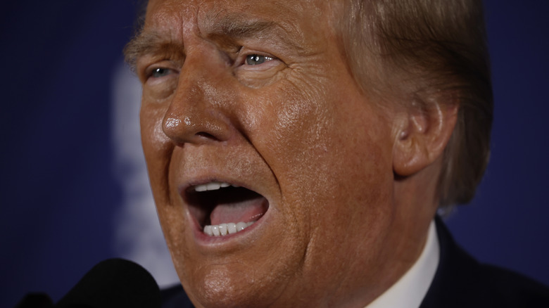 Donald Trump mouth open