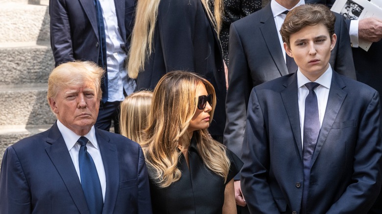 Barron Trump towers over parents Donald and Melania Trump