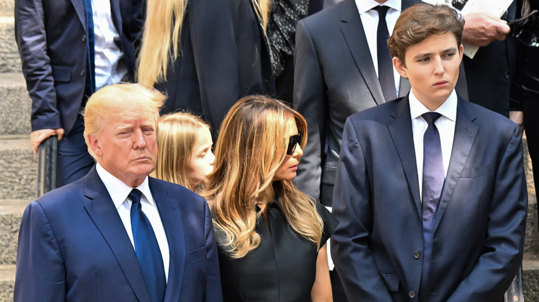 Donald, Melania, and Barron Trump 