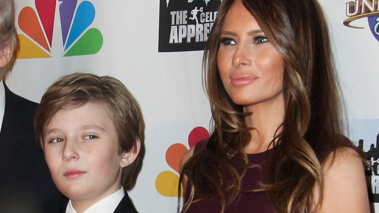 Barron Trump and Melania Trump