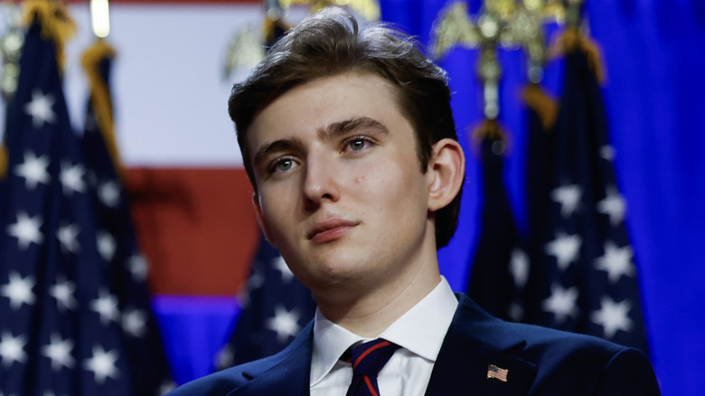 Barron Trump smirking