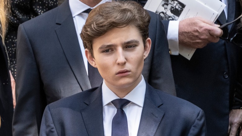 Barron Trump in suit and tie