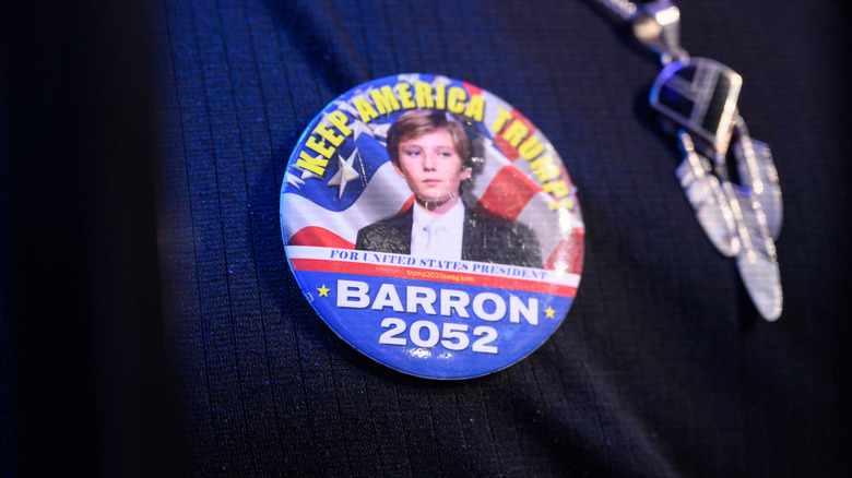 Mock campaign button for Barron Trump