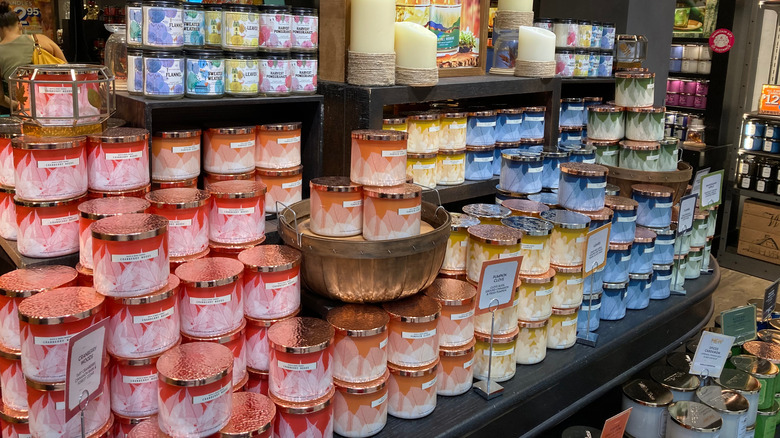 Bath & Body Works candles display