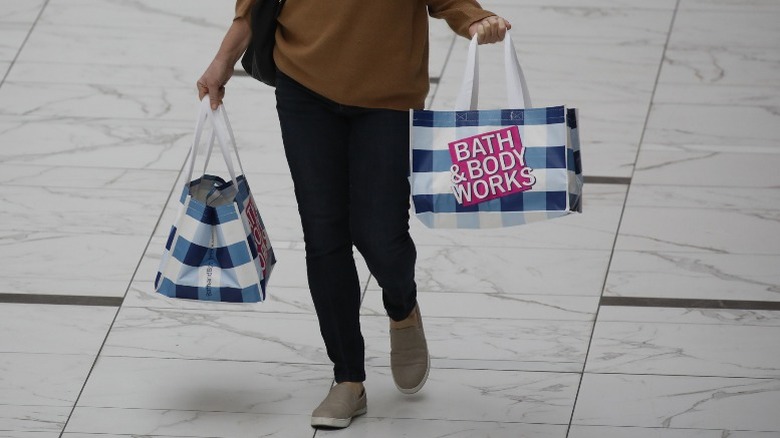 Woman holding shopping bags