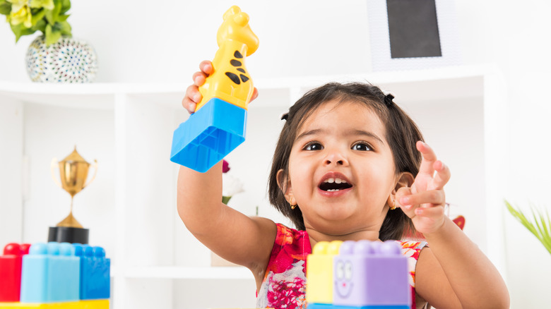 Little girl playing