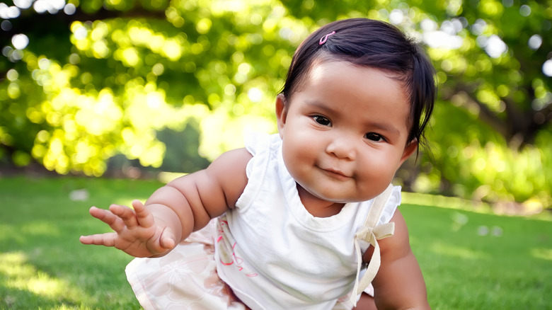 Baby crawling