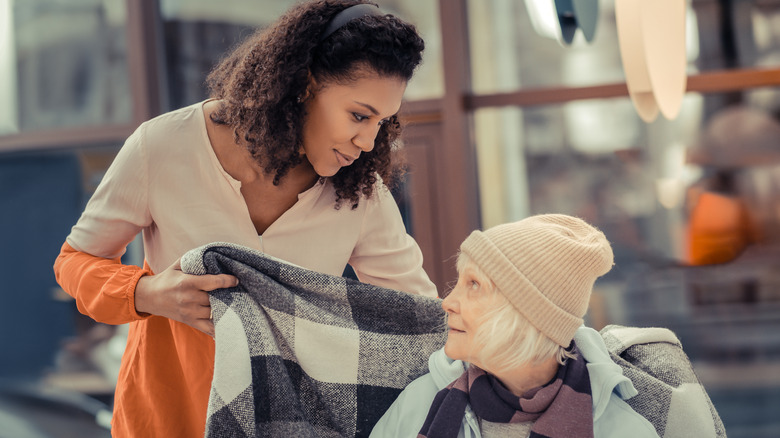 woman volunteering kindness