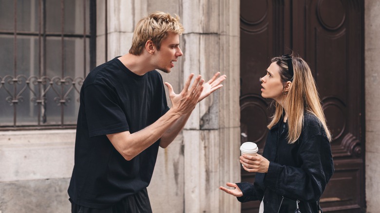 Woman arguing with a man