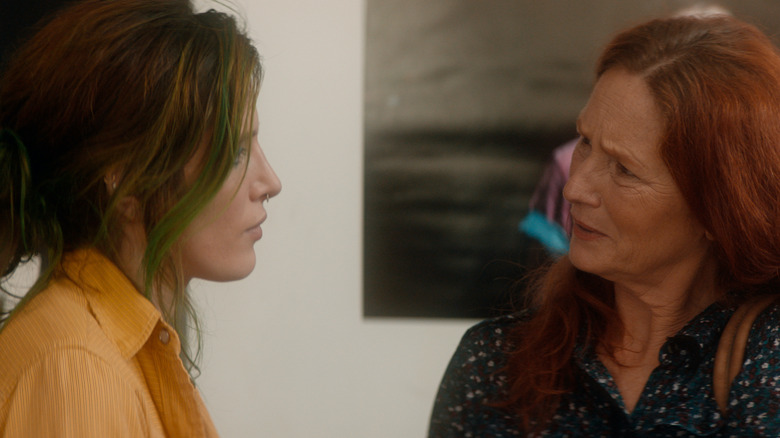 Melissa Leo and Bella Thorne facing each other in "Measure of Revenge"