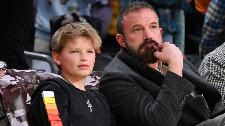 Ben and Samuel Affleck an NBA game