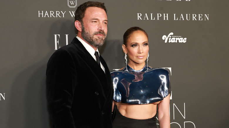 Ben Affleck and Jennifer Lopez on the carpet at an Elle Women in Hollywood event