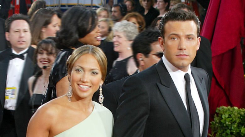 Jennifer Lopez and Ben Affleck on the red carpet.