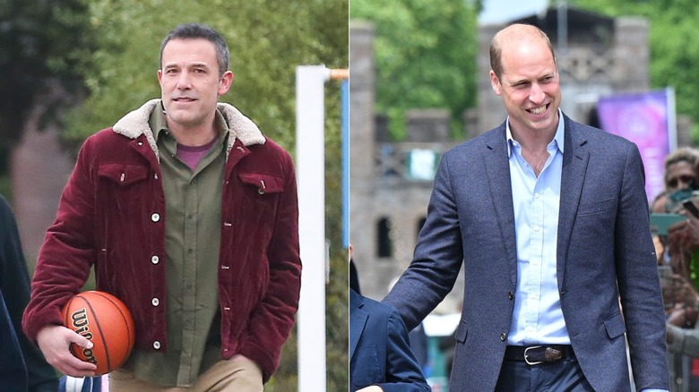 Ben Affleck & Prince William walking, smiling