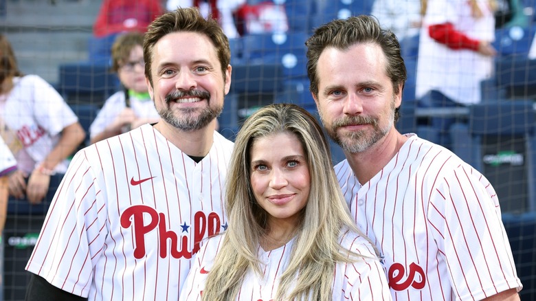 Will Friedle, Danielle Fishel, Rider Strong smiling