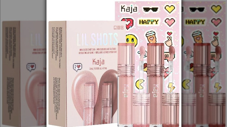 Kaja Lip Shot Duo gloss gift set with stickers