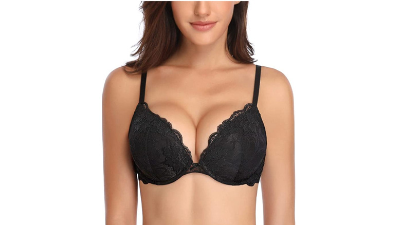  Deyllo Women's Push Up Lace Bra