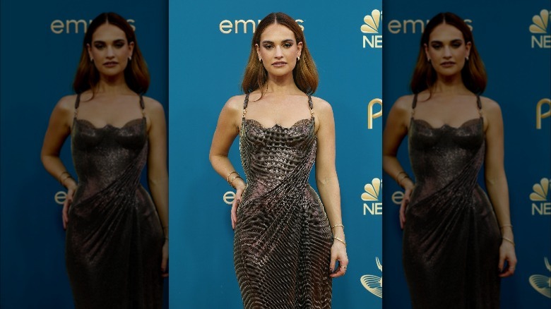 Lily James at the 2022 Emmys