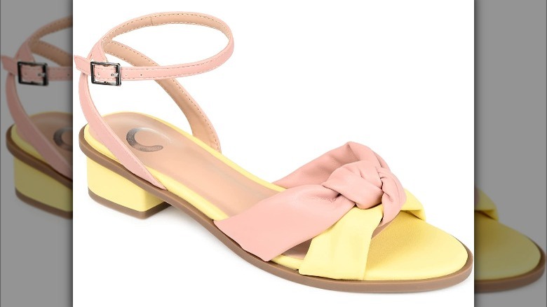 Zappos Journee Collection pink and yellow heels 