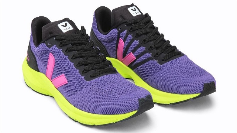 Purple women's running shoes