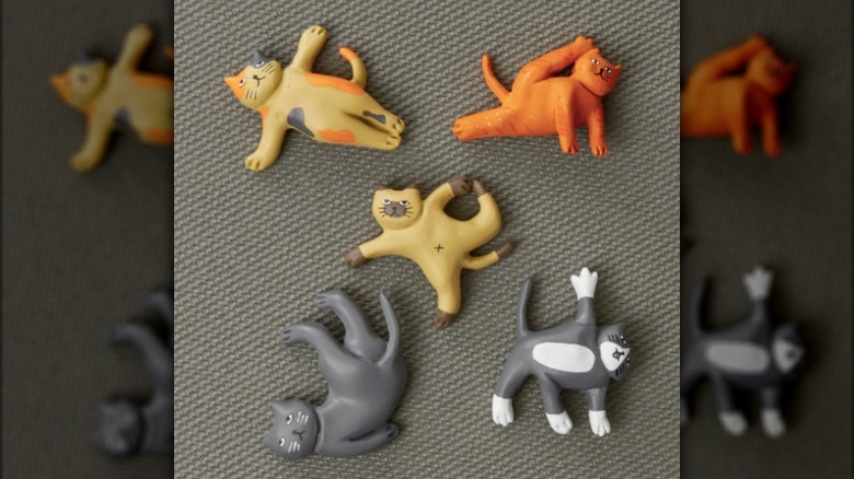 cat yoga magnets