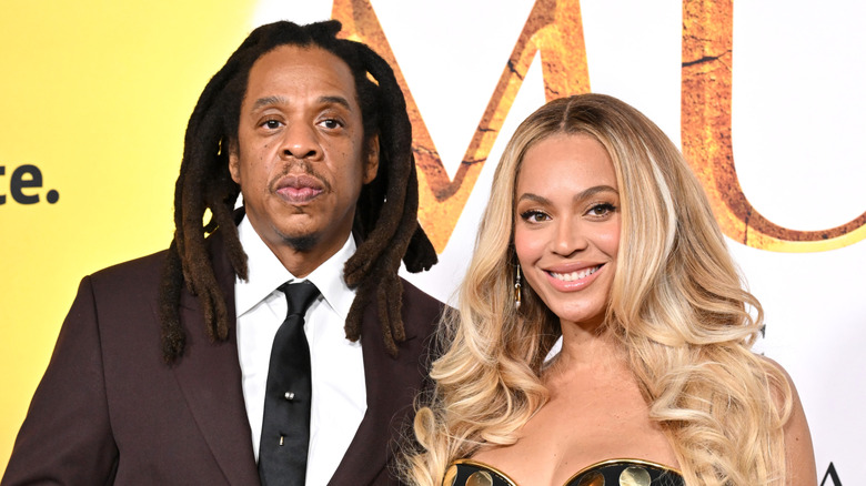 Jay-Z and Beyoncé attend the Los Angeles Premiere of Disney's 