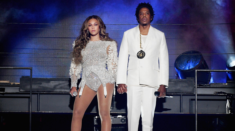 Beyonce and Jay-Z performing