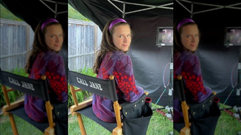 Bianca D'Ambrosio on set of 'Call Jane'