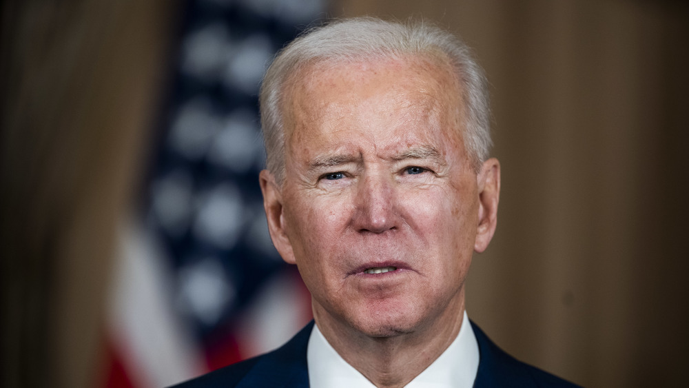 Close up of President Joe Biden