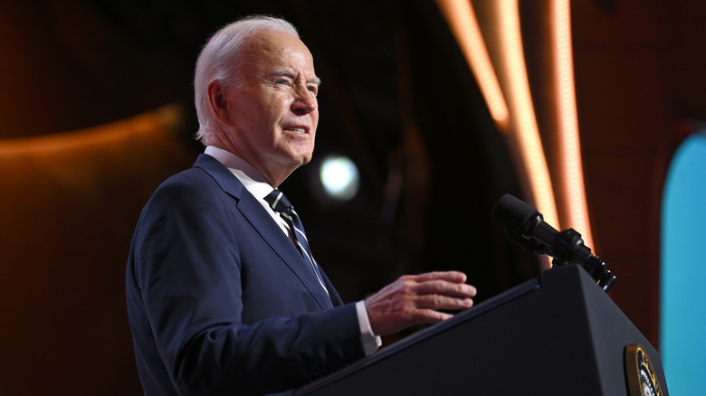 Joe Biden standing at a podium