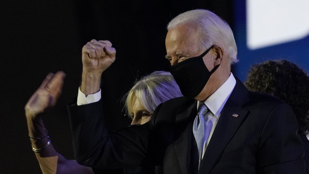 President elect Joe Biden waves to crowds in Wilmington, Delaware 