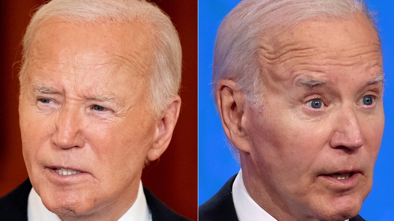 Split screen Joe Biden different skin tones