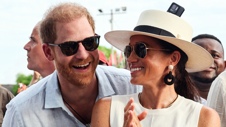 Meghan Markle and Prince Harry smiling together