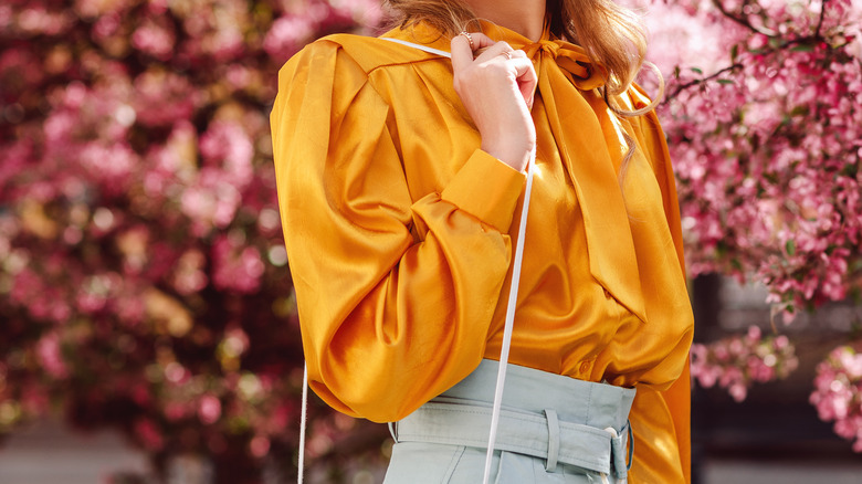 woman wearing blouse