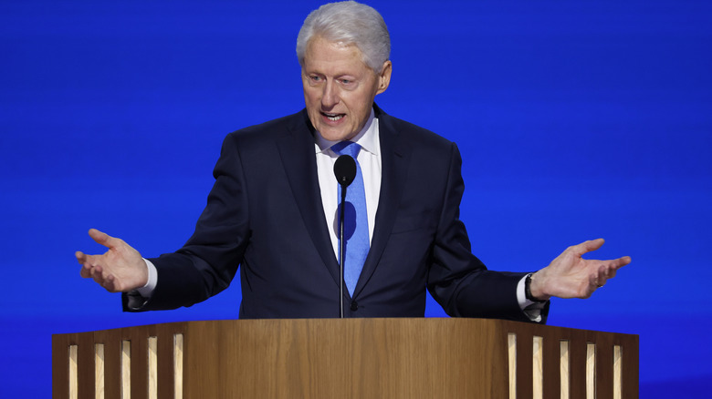 Bill Clinton delivering a speech