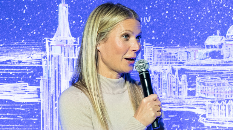 Gwyneth Paltrow with microphone