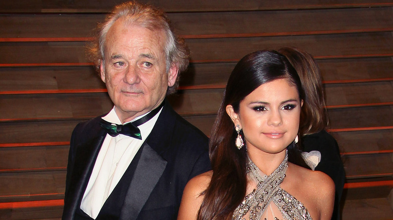 Bill Murray and Selena Gomez posing together