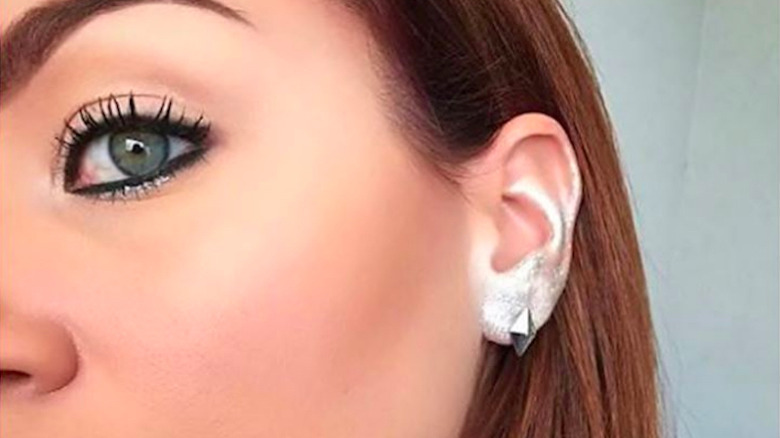 bizarre beauty trend ear makeup