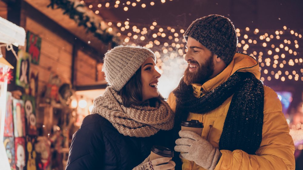 Couple drinking coffee