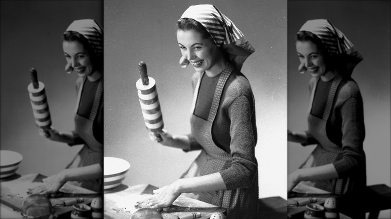 Woman baking, 1951